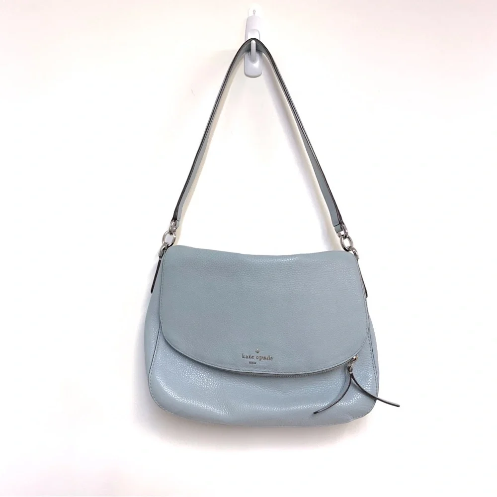 Kate Spade Jackson Blue Flap Shoulder Bag - Picture 1 of 15